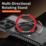 For iPhone 14 Pro Magnetic Case with Kickstand PC + TPU Phone Back Cover