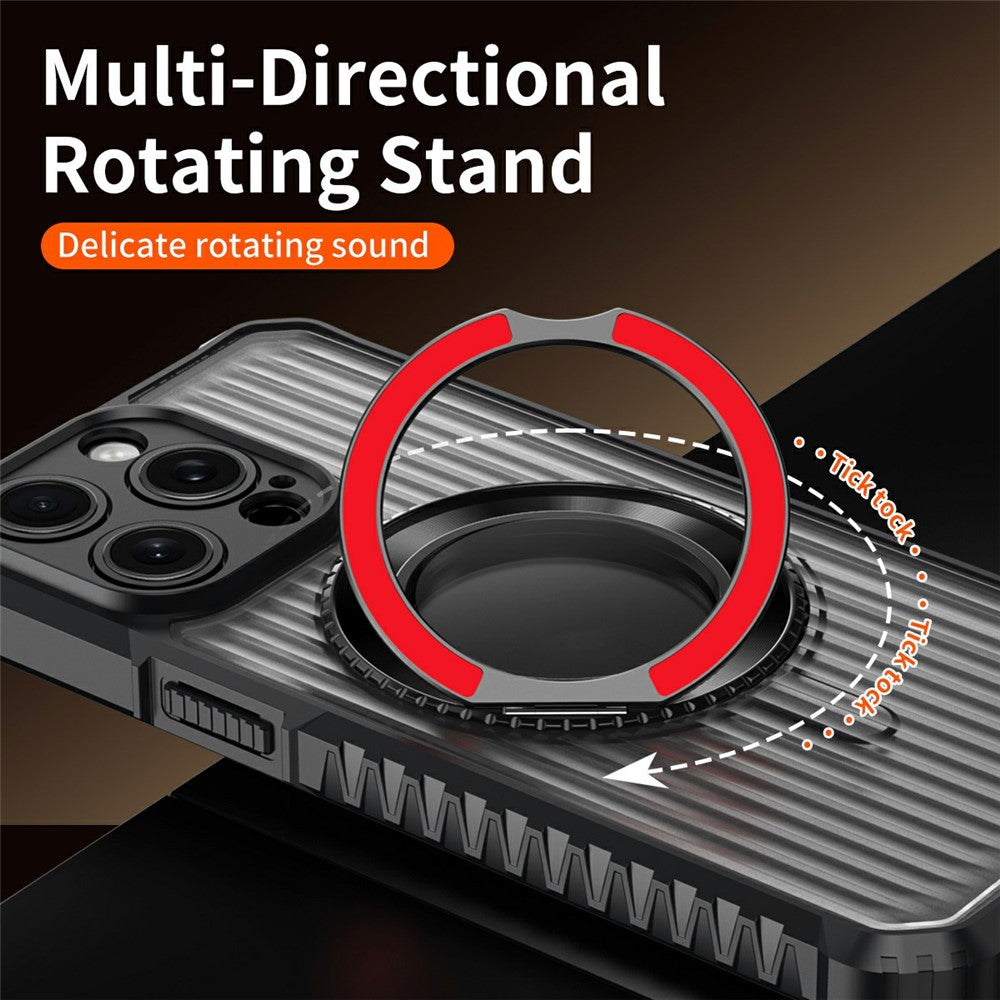 For iPhone 14 Pro Magnetic Case with Kickstand PC + TPU Phone Back Cover