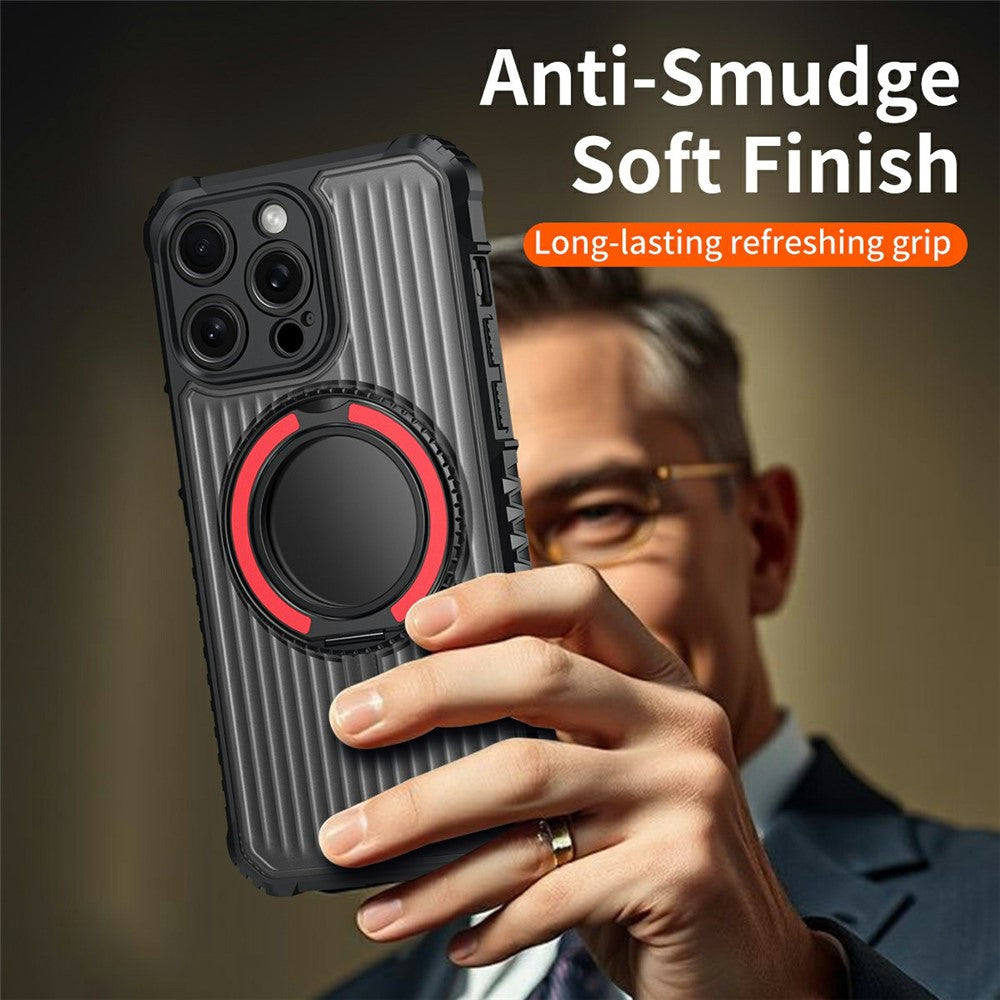 For iPhone 14 Pro Magnetic Case with Kickstand PC + TPU Phone Back Cover