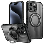 For iPhone 14 Pro Magnetic Case with Kickstand PC + TPU Phone Back Cover