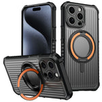 For iPhone 14 Pro Magnetic Case with Kickstand PC + TPU Phone Back Cover