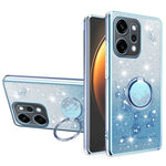 KADEM For Oppo Reno14 Pro 5G (Global) Case Ring Kickstand TPU Flowers Phone Cover Gradient Glitter