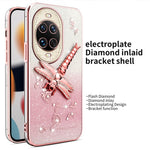 KADEM För Huawei Nova 14 Ultra 5G Skal Dragonfly Stativ TPU Blommor Glitter mobilskal