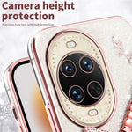 KADEM För Huawei Nova 14 Ultra 5G Skal Dragonfly Stativ TPU Blommor Glitter mobilskal