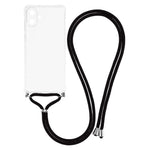 For Samsung Galaxy A08 5G / A08 4G / A07 4G Case Reinforced Corner TPU Clear Phone Cover with Lanyard