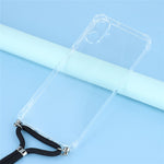 Samsung Galaxy A08 5G / A08 4G / A07 4G / A07s 4G-cover med forstærkede hjørner, gennemsigtigt TPU-cover med snor