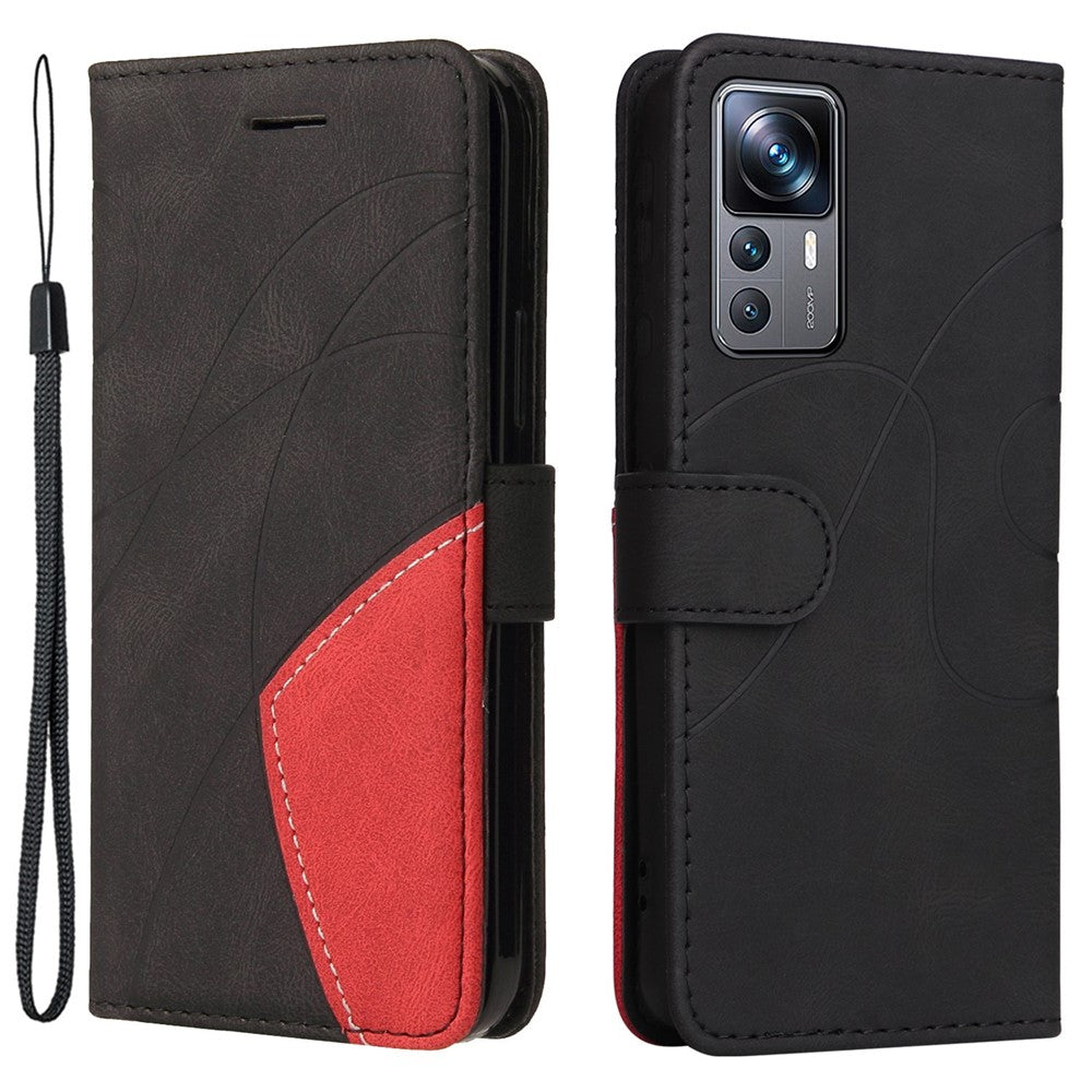 Xiaomi 12T 5G / Redmi K50 Ultra 5G / 12T Pro 5G Läderfodral Plånboksfodral Färgskarvning mobilskal