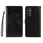 Samsung Galaxy A14 5G / A14 4G mobilskal med Stativ Läderplånbok med Kattträdmönster
