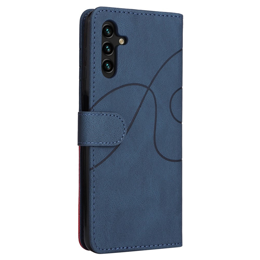 Samsung Galaxy A14 5G / A14 4G Läderfodral Plånboksfodral Färgskarvning mobilskal