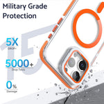 Til iPhone 16 Pro Magnetisk Cover TPU Akryl Gennemsigtigt Telefonbagcover med Linsebeskytter Stander