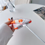 Til iPhone 16 Pro Magnetisk Cover TPU Akryl Gennemsigtigt Telefonbagcover med Linsebeskytter Stander