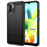 MOFI JK TPU Series-1 för Xiaomi Redmi A1 4G / A2 4G Reptåligt mobilskal med borstad yta, kolfiberstruktur, mjukt TPU-baksida
