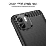 MOFI JK TPU Series-1 för Xiaomi Redmi A1 4G / A2 4G Reptåligt mobilskal med borstad yta, kolfiberstruktur, mjukt TPU-baksida