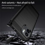 MOFI JK TPU Series-1 för Xiaomi Redmi A1 4G / A2 4G Reptåligt mobilskal med borstad yta, kolfiberstruktur, mjukt TPU-baksida