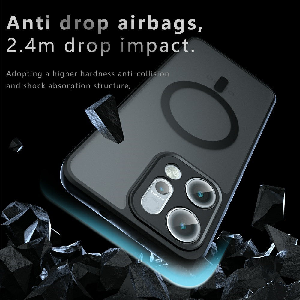 For Oppo Reno14 Pro 5G (Global) Magnetic Case TPU+PC Matte Phone Cover