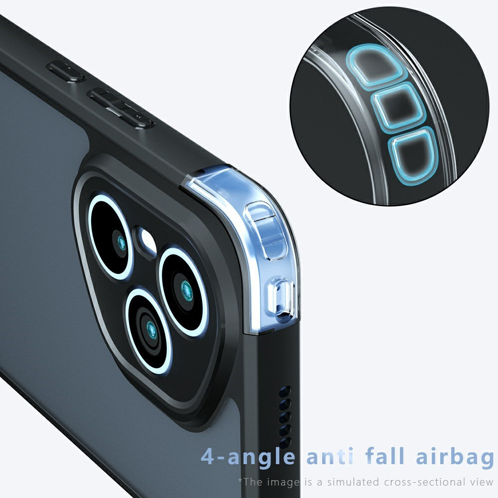 For Honor 400 Pro 5G (Global) Case Skin-Touch TPU + PC Matte Phone Back Cover, Transparent Black
