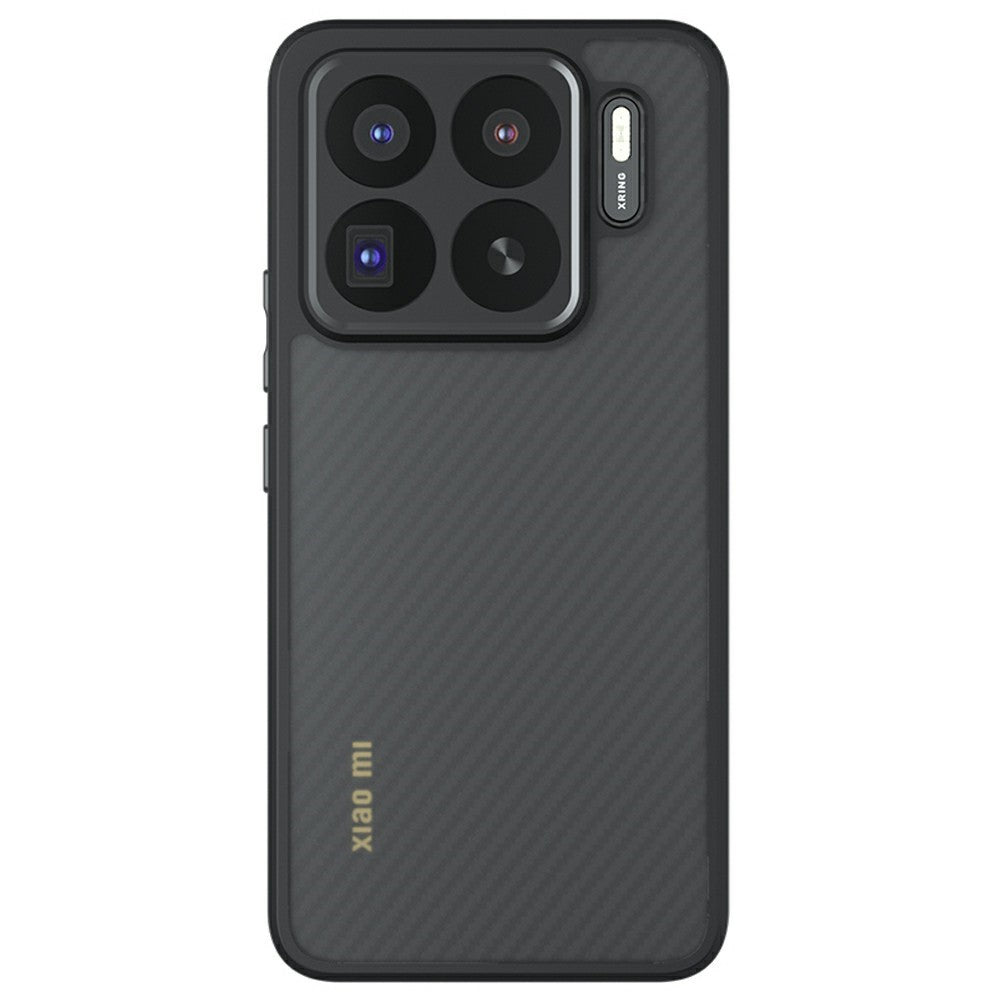 For Xiaomi 15S Pro Case Skin-Touch TPU + PC Matte Phone Back Cover, Transparent Black