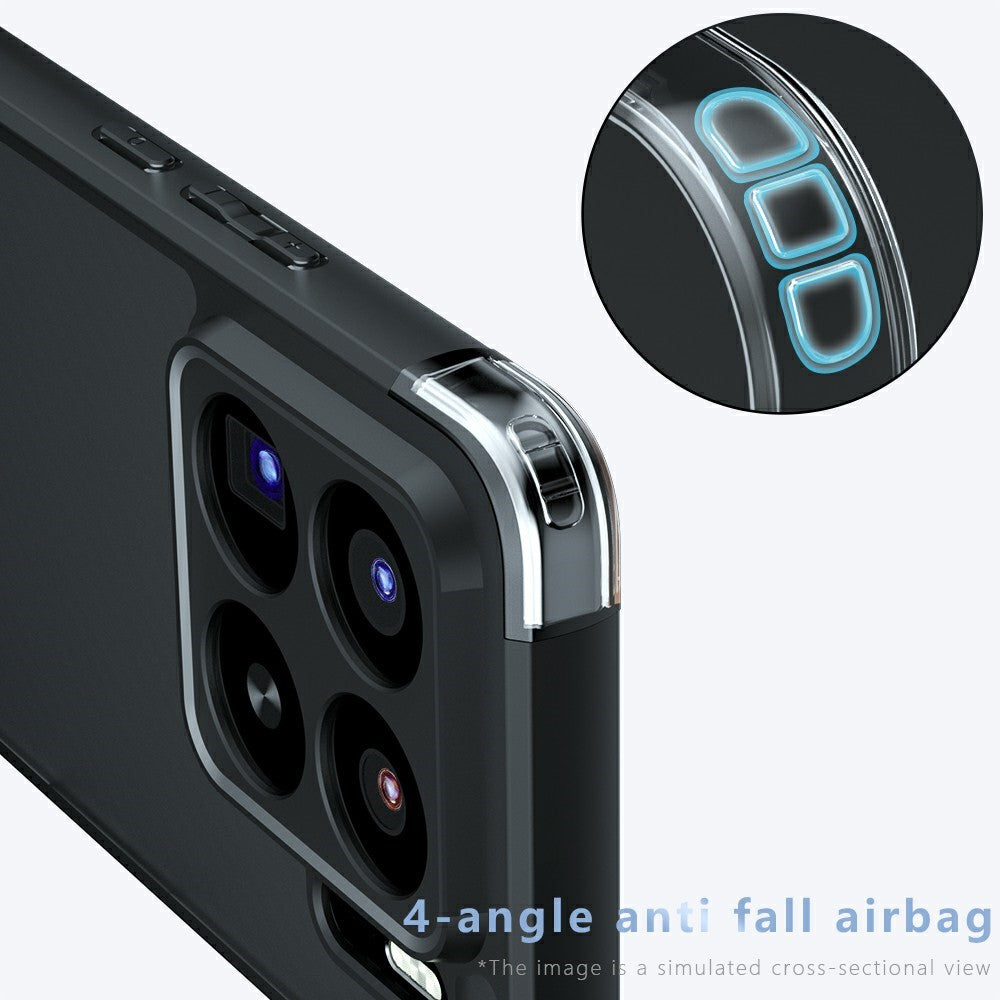 For Xiaomi 15S Pro Case Skin-Touch TPU + PC Matte Phone Back Cover, Transparent Black