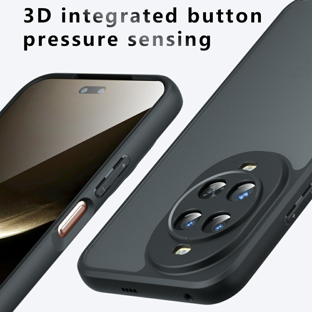 For Huawei nova 14 Ultra 5G Case Skin-Touch TPU + PC Matte Phone Back Cover, Transparent Black