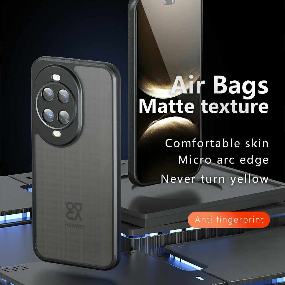 For Huawei nova 14 Ultra 5G Case Skin-Touch TPU + PC Matte Phone Back Cover, Transparent Black
