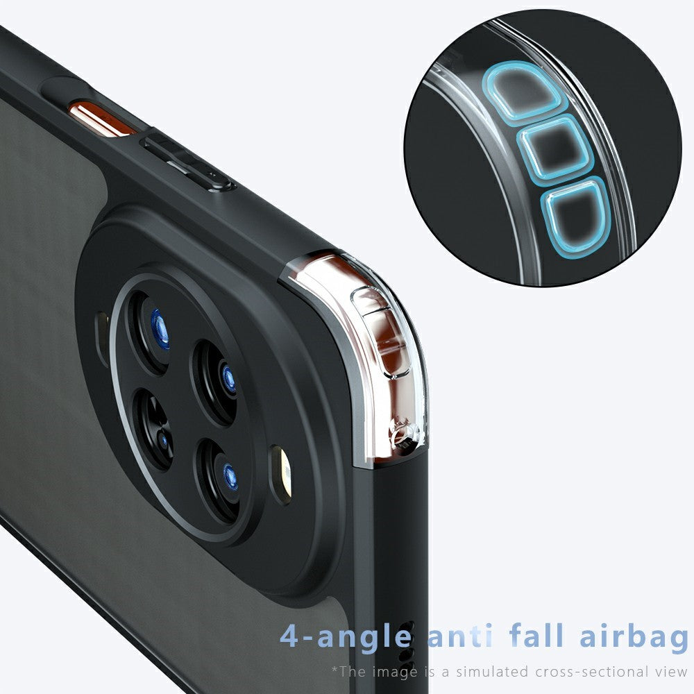 For Huawei nova 14 Ultra 5G Case Skin-Touch TPU + PC Matte Phone Back Cover, Transparent Black