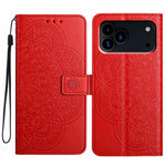 For iPhone 18 Pro Max / 17 Pro Max Leather Case with Card Slots Mandala Pattern Phone Cover Stand