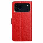For iPhone 18 Pro Max / 17 Pro Max Leather Case with Card Slots Mandala Pattern Phone Cover Stand