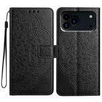 For iPhone 18 Pro Max / 17 Pro Max Leather Case with Card Slots Mandala Pattern Phone Cover Stand
