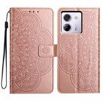 For Xiaomi Poco M7 Pro 5G Leather Case with Card Slots Mandala Pattern Phone Cover Stand