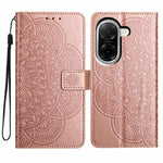 For Xiaomi Redmi A5 NFC (EU) (173.45mm) Leather Case with Card Slots Mandala Pattern Phone Cover Stand