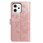 For Oppo Reno14 Pro 5G (Global) Case Butterfly Imprinted Wallet Stand PU Leather Flip Phone Cover with Strap