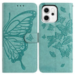 For Oppo Reno14 Pro 5G (Global) Case Butterfly Imprinted Wallet Stand PU Leather Flip Phone Cover with Strap