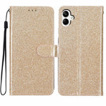 For Samsung Galaxy A08 5G / A08 4G / A07 4G Wallet Case Glitter Anti-Scratch Leather Stand Phone Cover with Strap