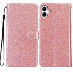 For Samsung Galaxy A08 5G / A08 4G / A07 4G Wallet Case Glitter Anti-Scratch Leather Stand Phone Cover with Strap
