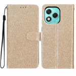 For Honor 400 Lite 5G Wallet Case Glitter Anti-Scratch Leather Stand Phone Cover with Strap