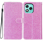 For Honor 400 Lite 5G Wallet Case Glitter Anti-Scratch Leather Stand Phone Cover with Strap