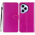 Til Honor 400 Pro 5G (Global) Pung Etui Glimmer Anti-ridse Læder Stand Telefon Cover med Rem