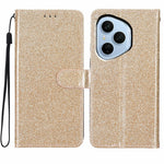 Til Honor 400 Pro 5G (Global) Pung Etui Glimmer Anti-ridse Læder Stand Telefon Cover med Rem