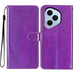 Til Honor 400 Pro 5G (Global) Pung Etui Glimmer Anti-ridse Læder Stand Telefon Cover med Rem