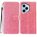 Til Honor 400 Pro 5G (Global) Pung Etui Glimmer Anti-ridse Læder Stand Telefon Cover med Rem