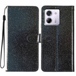 For Xiaomi Poco M7 Pro 5G Wallet Case Glitter Anti-Scratch Leather Stand Phone Cover with Strap
