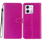 For Xiaomi Poco M7 Pro 5G Wallet Case Glitter Anti-Scratch Leather Stand Phone Cover with Strap