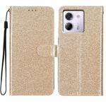 For Xiaomi Poco M7 Pro 5G Wallet Case Glitter Anti-Scratch Leather Stand Phone Cover with Strap