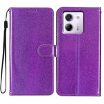 For Xiaomi Poco M7 Pro 5G Wallet Case Glitter Anti-Scratch Leather Stand Phone Cover with Strap