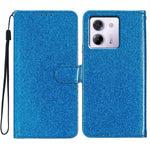 For Xiaomi Poco M7 Pro 5G Wallet Case Glitter Anti-Scratch Leather Stand Phone Cover with Strap