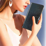 For Oppo Reno14 Pro 5G (Global) Wallet Case Glitter Anti-Scratch Leather Stand Phone Cover with Strap