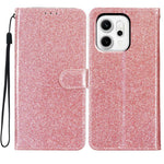 For Oppo Reno14 Pro 5G (Global) Wallet Case Glitter Anti-Scratch Leather Stand Phone Cover with Strap