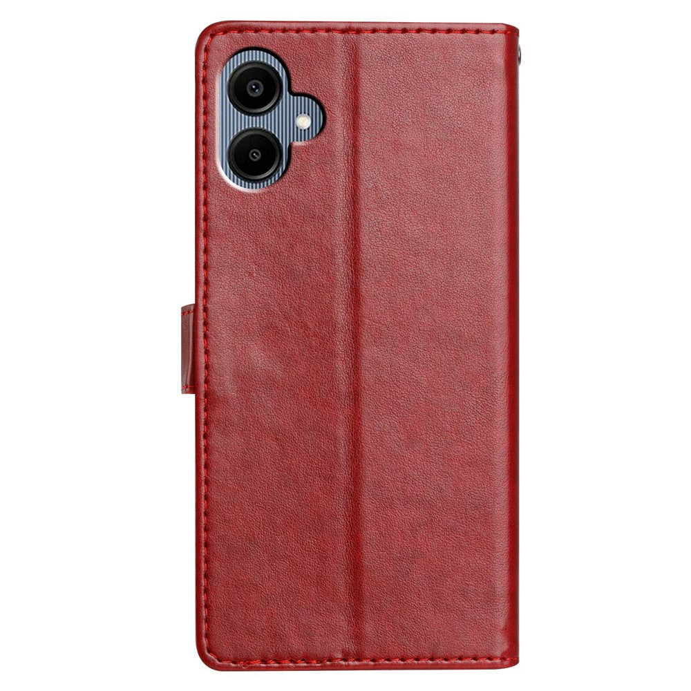 Til Samsung Galaxy A08 5G / A08 4G / A07 4G Læderpung Etui Stativ Telefoncover med Praktisk Rem