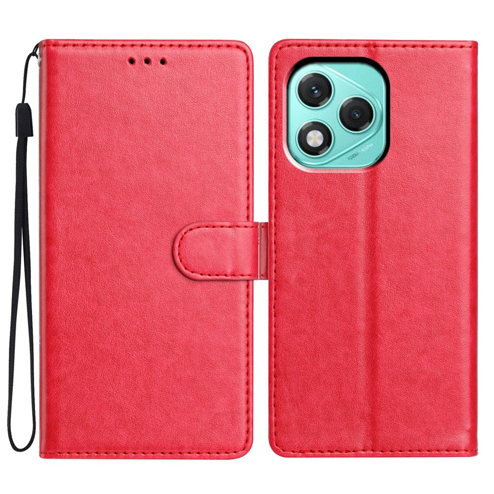 For Honor 400 Lite 5G Leather Case Wallet Stand Phone Cover with Handy Strap