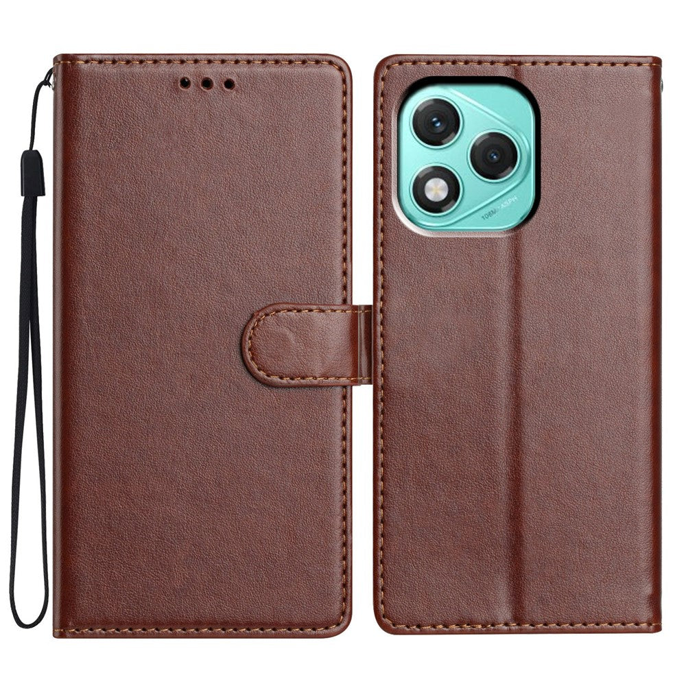 For Honor 400 Lite 5G Leather Case Wallet Stand Phone Cover with Handy Strap